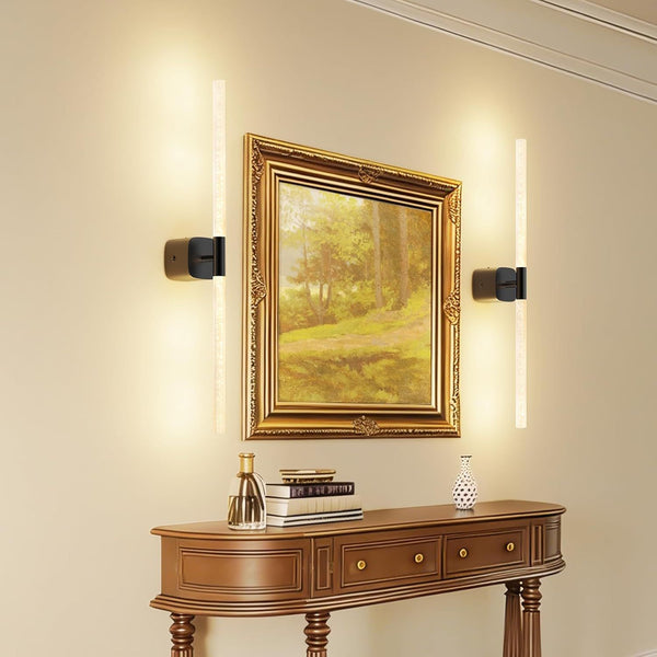 Black Battery Operated Wall Sconce Set Of 2 Rechargeable Wireless Lights Wall Fixtures