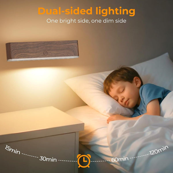 Magnetic Wireless Led Wall Sconces 2 Pack 3 Color Temp 360 Rotatable Wall Fixtures