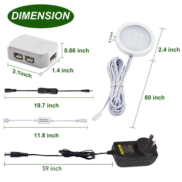 Rgb Color Changing Led Under Cabinet Lighting Kit 4 Packs Other Lighting & Fans