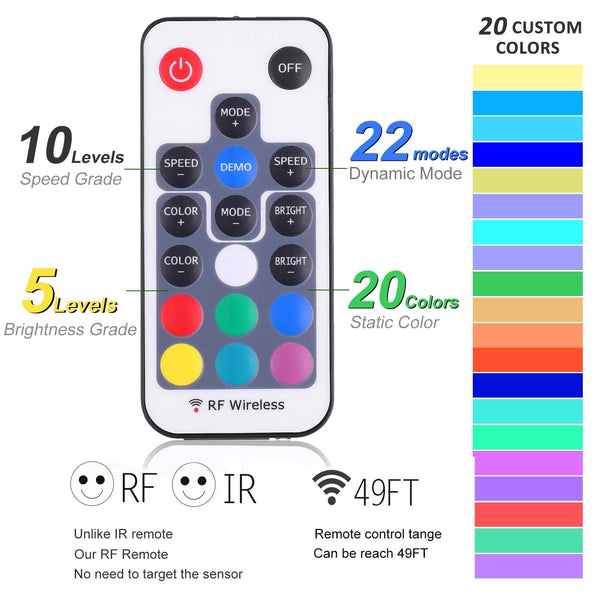Rgb Color Changing Led Under Cabinet Lighting Kit 4 Packs Other Lighting & Fans