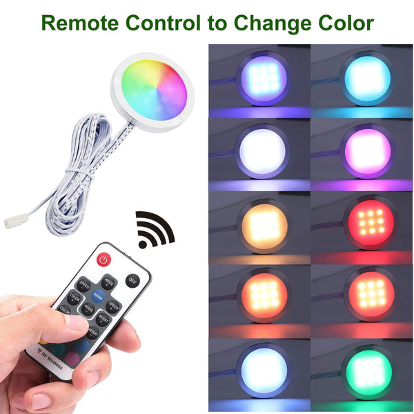 Rgb Color Changing Led Under Cabinet Lighting Kit 4 Packs Other Lighting & Fans