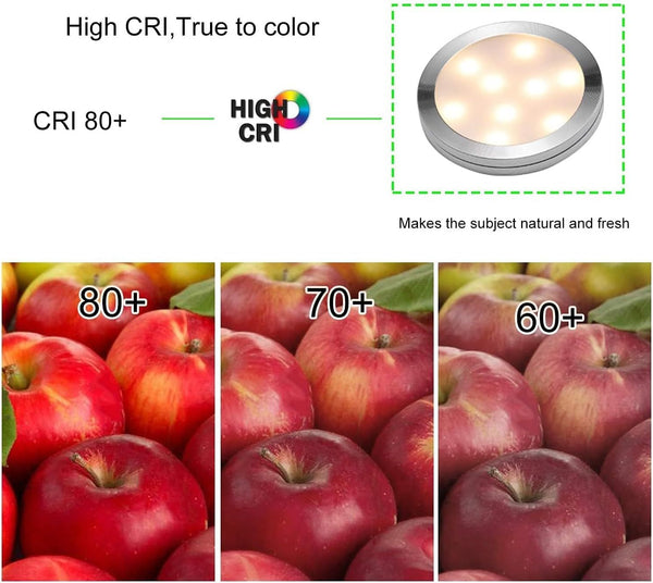 Dimmable Led Under Cabinet Puck Lights Kit With Remote Control Warm White Wall Fixtures