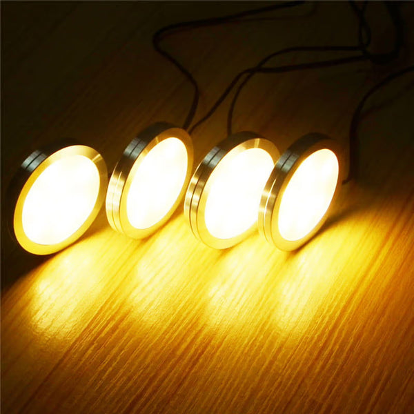 10 Pack Under Cabinet Led Puck Lights Slim Aluminum Warm White 2700K Lighting Accessories