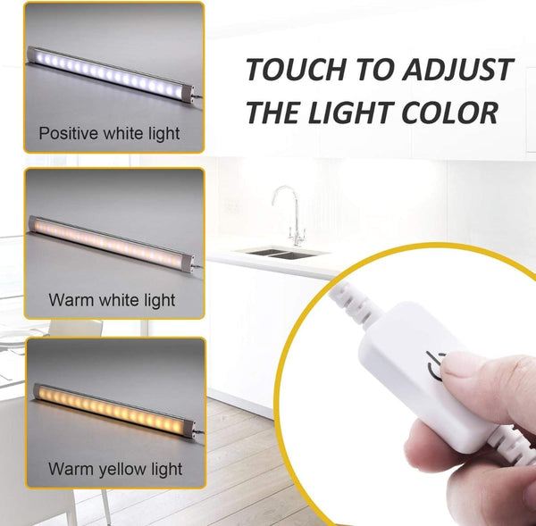 Dimmable Led Under Cabinet Light Bar Usb Powered 3 Color Temp Touch Sensor (2 Pack) Lighting Accessories