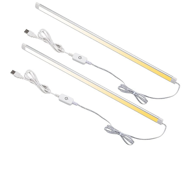 Dimmable Led Under Cabinet Light Bar 5V Usb 3 Cct 50Cm (2 Pack) Lighting Accessories
