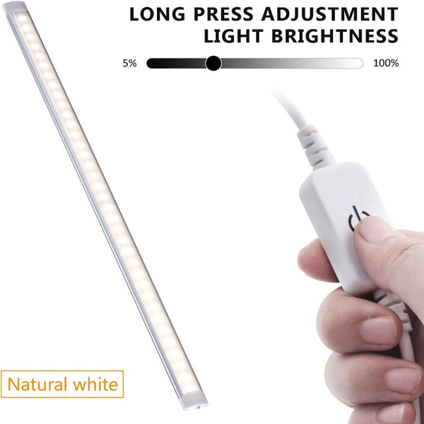 Dimmable Led Under Cabinet Light Bar 5V Usb 3 Cct 50Cm (2 Pack) Lighting Accessories