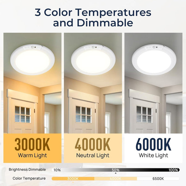 Rechargeable Motion Sensor Led Ceiling Light 4 Pack Sensors & Motion Detectors