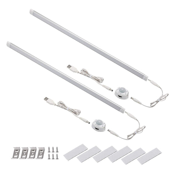 20" Led Motion Sensor Cabinet Light Kit Usb Powered Natural White Night Lights