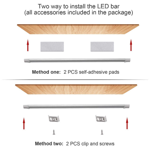 20" Led Motion Sensor Cabinet Light Kit Usb Powered Natural White Night Lights