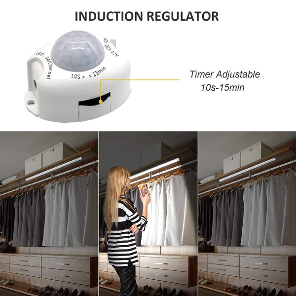 20" Led Motion Sensor Cabinet Light Kit Usb Powered Natural White Night Lights