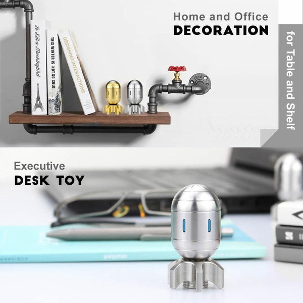 3 In 1 Metal Edc Spinner & Clicker Toy Stress Relief Gold Fidget Blocks