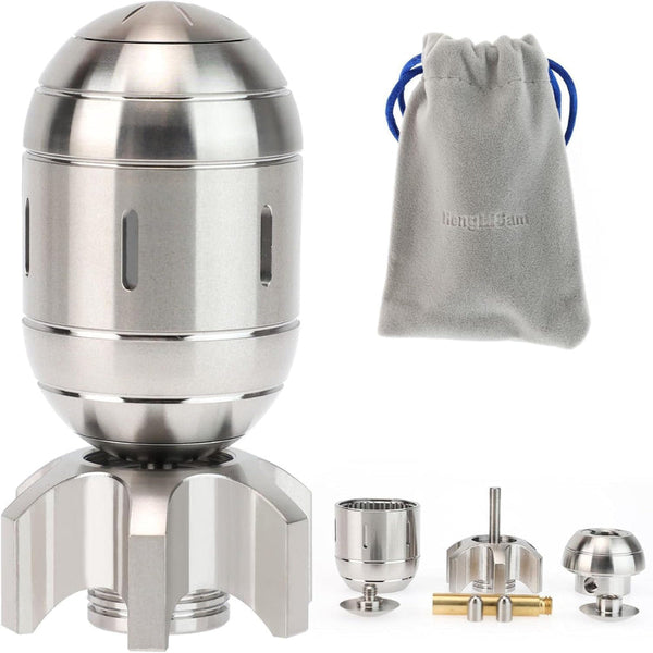 3 In 1 Stainless Steel Atomic Bomb Edc Spinner & Clicker Toy Fidget Blocks