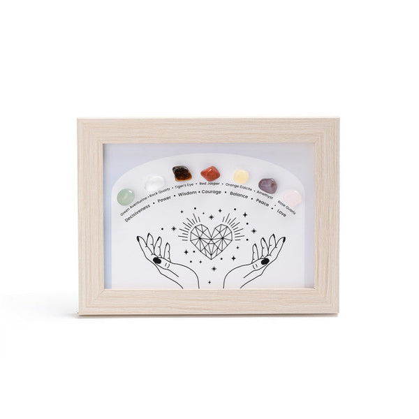Constellation Aor Bhealing Crystal Stone Photo Frame Feng Shui Or Hanging Home Wall Decoration Office Gifts Photo Frames