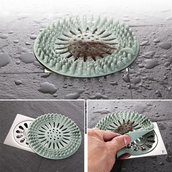 5 Pack Silicone Drain Hair Catcher & Stopper For Bathtub Sink Drain Stoppers & Strainers