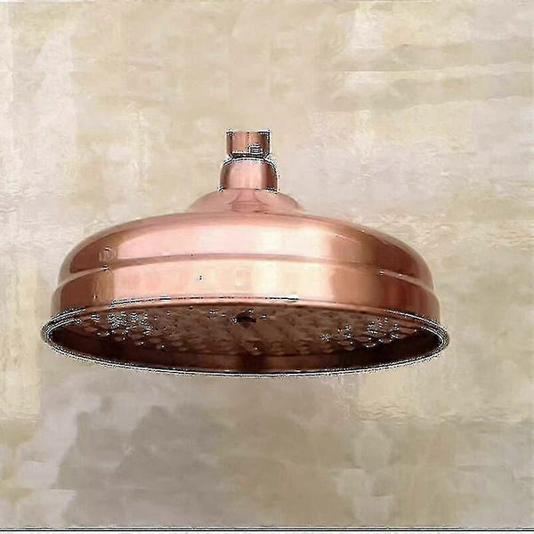 High Pressure Copper Rain Shower Head 20 Cm (8 Inch) Diameter Adjustable Angle Fixed Compatible With Arms Gold Shower Heads & Combos