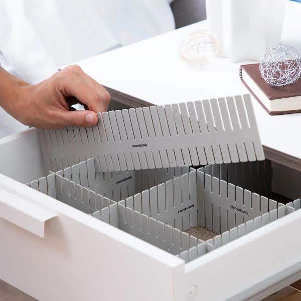 Customizable Drawer Dividers 16 Pack Gray Home Organization Drawer Organisers
