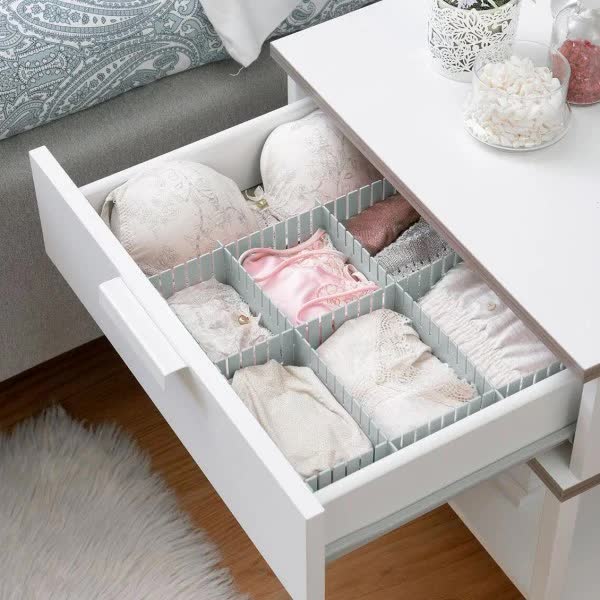 Customizable Drawer Dividers 16 Pack Gray Home Organization Drawer Organisers