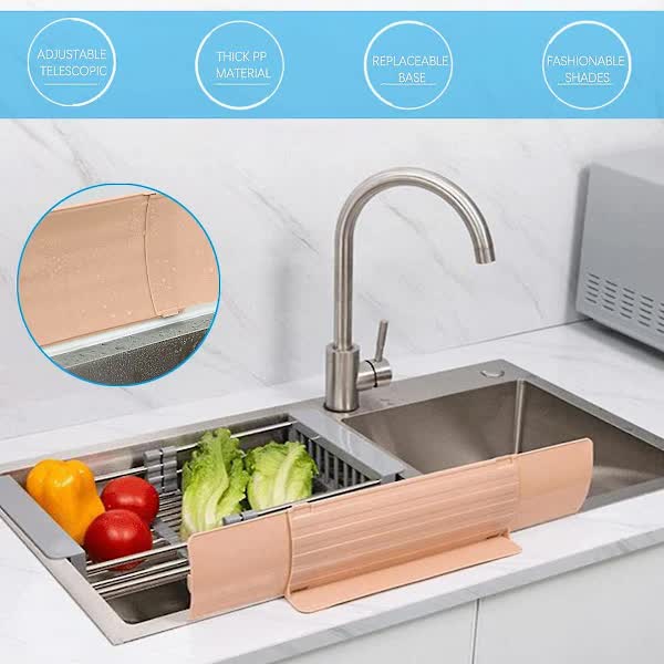 Sink Splash Guard With Suction Cups Universal Fit Kitchen Splashbacks