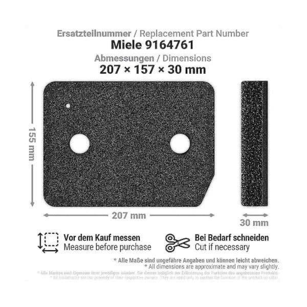 6 Pack T1 Dryer Lint Filters 9164761 Replacement For Miele Models Washer & Dryer Parts