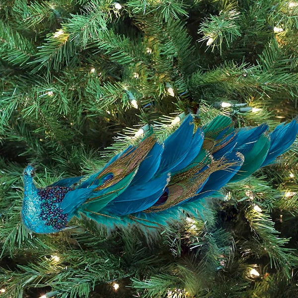 Pea Feather Christmas Tree Ornaments 3D Simulation Decorations Natural Hanging Crafts For Seasonal Decorations