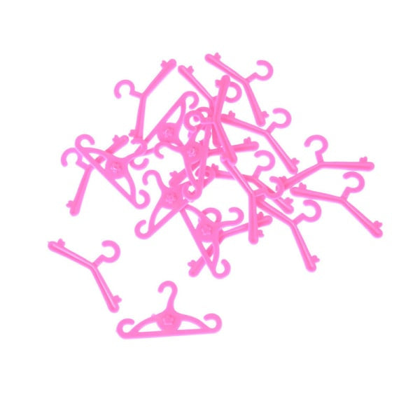 20 Pack Pink Doll For Barbie Dolls Clothes Hangers