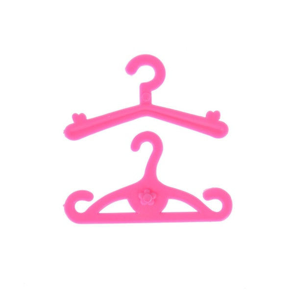 20 Pack Pink Doll For Barbie Dolls Clothes Hangers