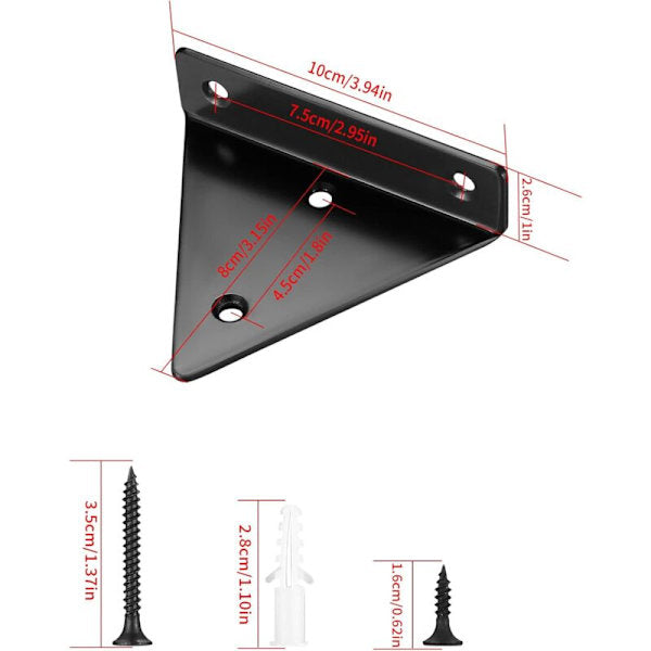 Invisible Triangular Floating Shelf Brackets Braces & Brackets