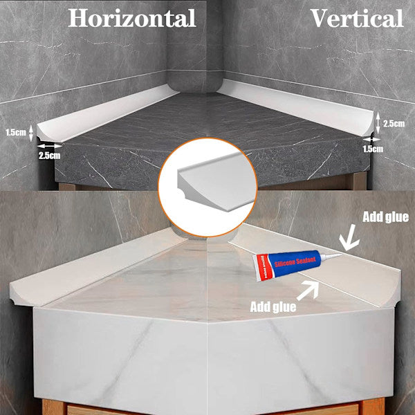 2M White Self Adhesive Sealing Strip For Bathtub Shower Sink Non Slip Appliqués & Mats