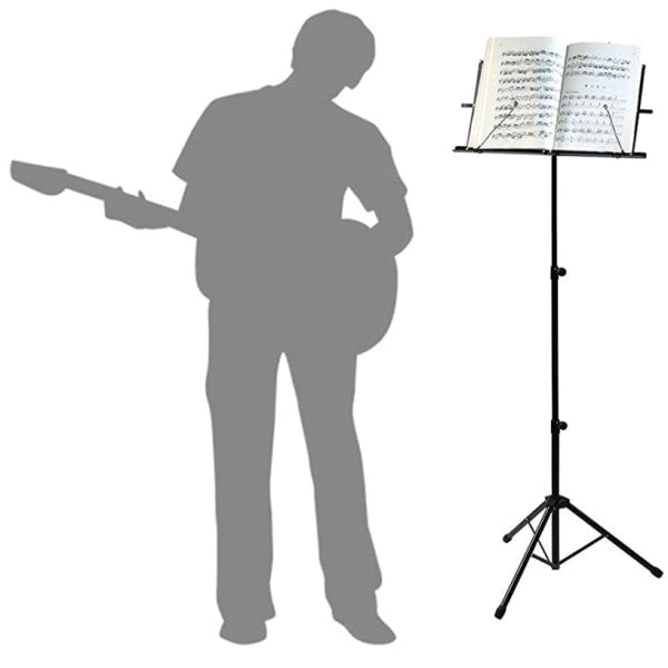 Music Stand Foldable Metal With Carrying Bag Lightweight For Travel Storage Black Music Stands