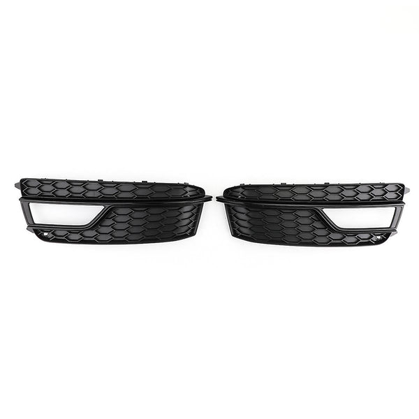 Audi A5 S5 2013 2016 Style Fog Light Grille Black Abs Plastic Mouldings Trim
