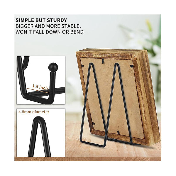 8 Inch Black Metal Plate Stand Holder For Pictures & Books Easels