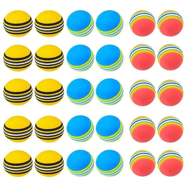 30 Pack Eva Foam Golf Balls For Indoor/Outdoor Practice Other Golf Training Aids