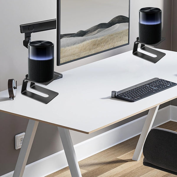 2 Pack Studio Monitor Stands For Enhanced Sound Clarity And Stability Black Monitor Mounts & Stands