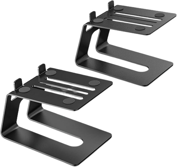 2 Pack Studio Monitor Stands For Enhanced Sound Clarity And Stability Black Monitor Mounts & Stands