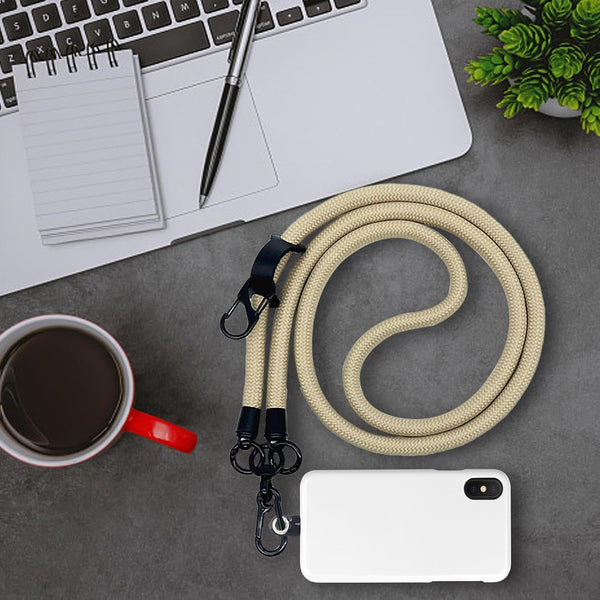 Thick Rope Phone Lanyard 10Mm Mobile Strap Neck Holder Compatible With Apple Samsung Mounts & Holders