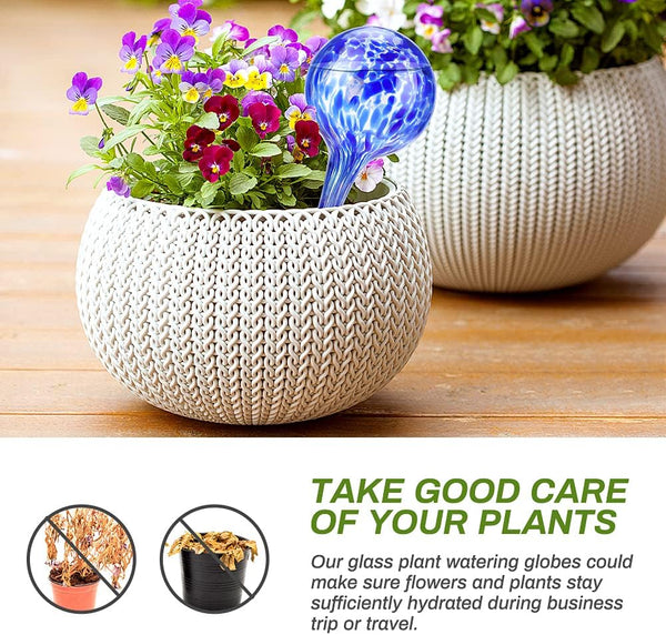 4 Pcs Self Watering Glass Plant Balls Self Watering Aids