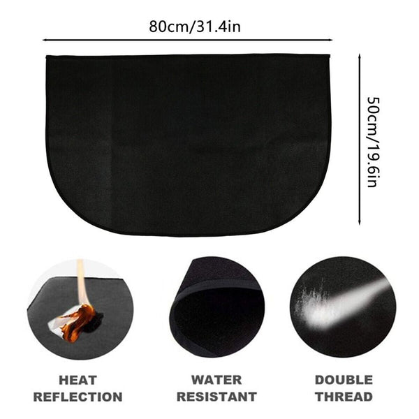 Fireproof Mat For Fireplace Hearth & Grill Floor Protector 50X80cm Fireplace & Stove Accessories