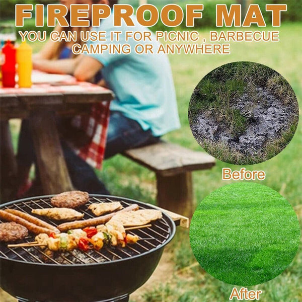 Fireproof Mat For Fireplace Hearth & Grill Floor Protector 50X80cm Fireplace & Stove Accessories