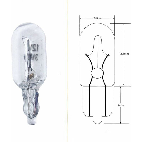 T6.5 Car Dashboard Bulb 10Pcs 3W 12V Indicator Light Compatible With Side Lights Accessories Interior Lights