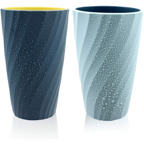 Toothbrush Holder Compatible With Oral B Unbreakable Soft Durable Bathroom Cup Light Blue Dark Tumblers & Toothbrush Holders