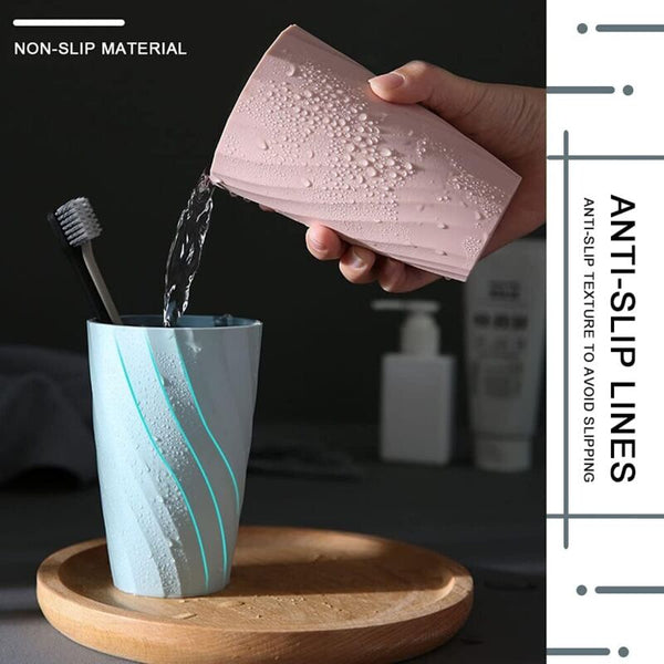 Toothbrush Holder Compatible With Oral B Unbreakable Soft Durable Bathroom Cup Light Blue Dark Tumblers & Toothbrush Holders