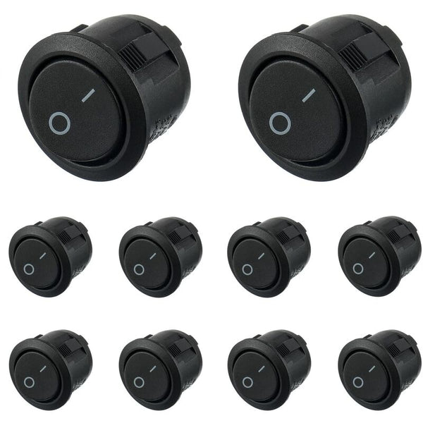 10X Spst Rocker Switches: 6A/250V 10A/125V On/Off Push Button For Cars Boats Appliances Switches & Controls