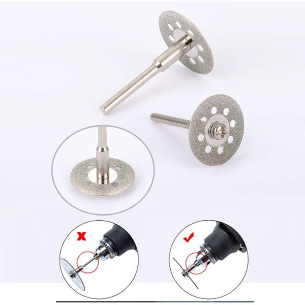 Diamond Cutting Discs 32Pcs With 4 Mandrels 16 60Mm For Glass Stone Wood Metal Ceramic Diamond Blades