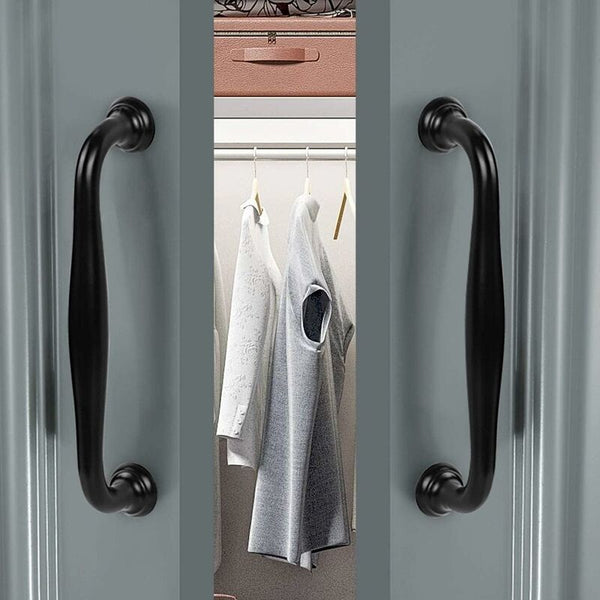 Black Furniture Handles 10 Pcs 128Mm Center Distance For Kitchen Door And Drawer Compatible With Wardrobes Furniture Parts