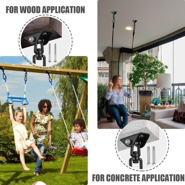 360 Swivel Hanging Chair Mount Stainless Steel 1200Lb Capacity Outdoor Swings
