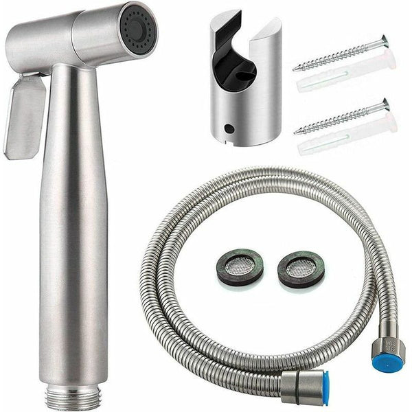 Debuns Toilet Bidet Kit With Handheld Sprayer & Shower Head Silver Bidets