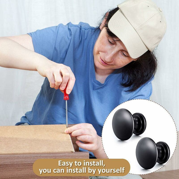 20Pcs 29Mm Black Drawer Handles Compatible With Furniture Cabinets Kitchen Doors Door Knobs