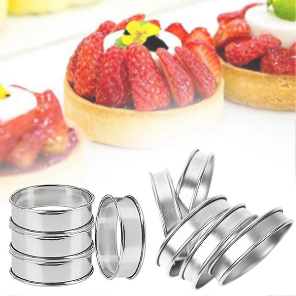 4Pcs Stainless Steel Muffin Rings Nonstick Pastry For Home Baking Egg & Pancake Rings