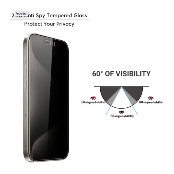 Iphone 16 Pro Max Privacy Tempered Glass Screen Protector 3 Pack Screen Protectors