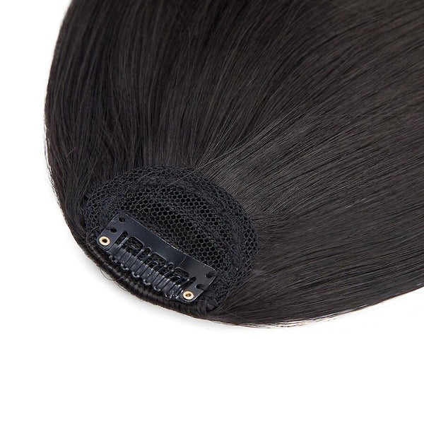 Clip In Hair Bangs Extensions 28Cm Black Brown French Pieces Hair Extensions